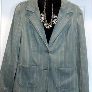 Frenchie Brand Grey-Blue Colored pin-Striped Blazer - XL - $32.99